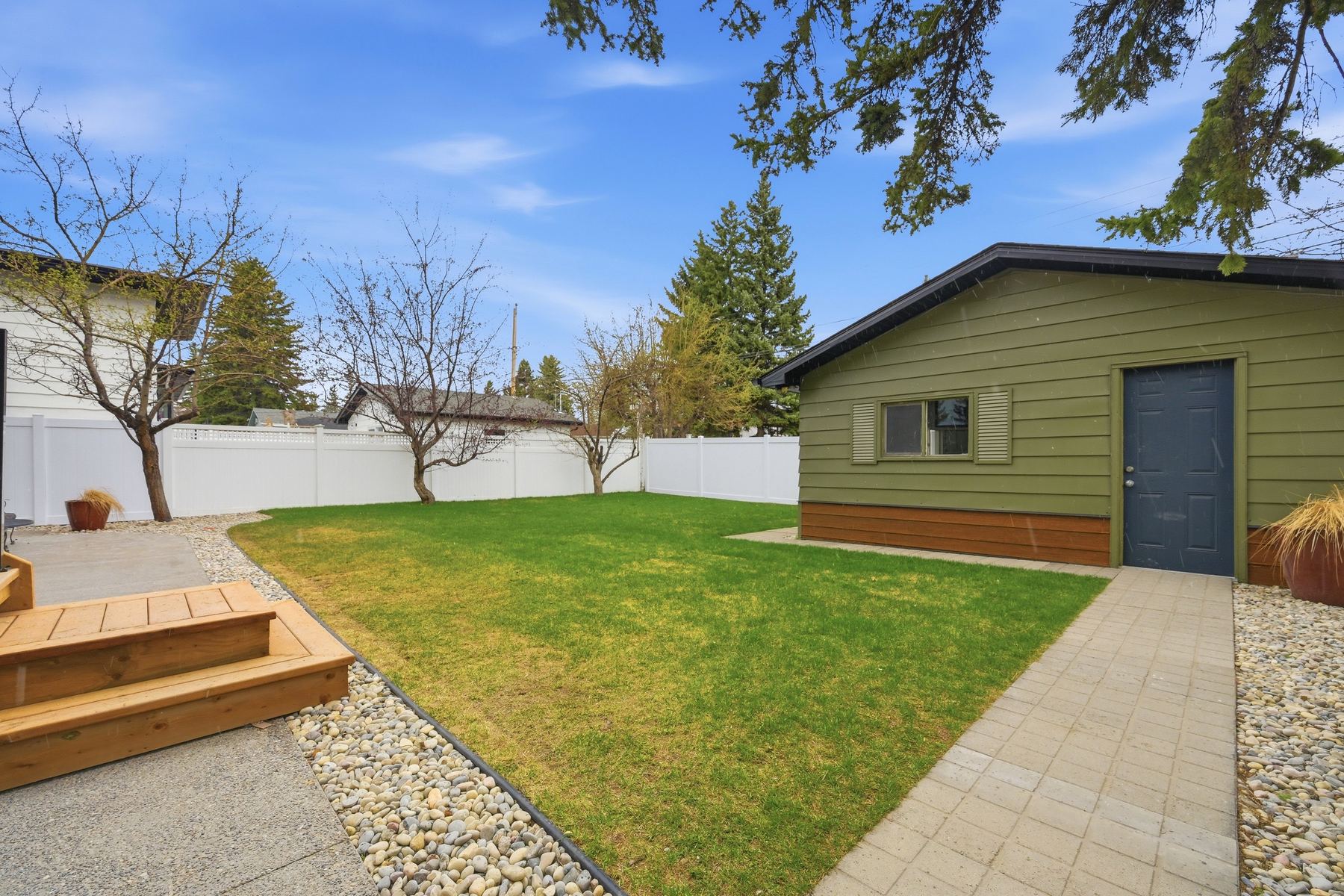 Side yard and patio