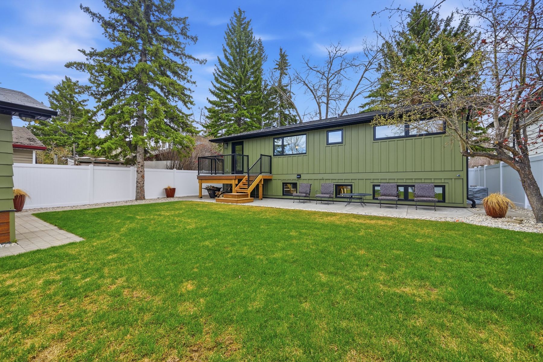 Rear patio with deck and seating